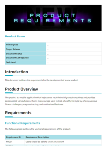 product-documentation-product-requirements-document-template