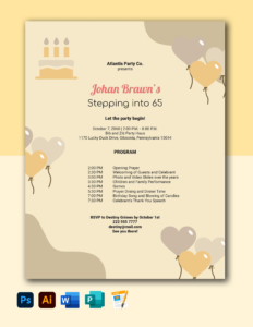 40th-birthday-party-program-template