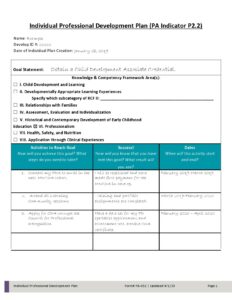 early-childhood-program-professional-development-plan-template