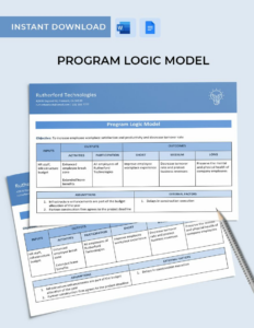 logic-model-program-evaluation-template